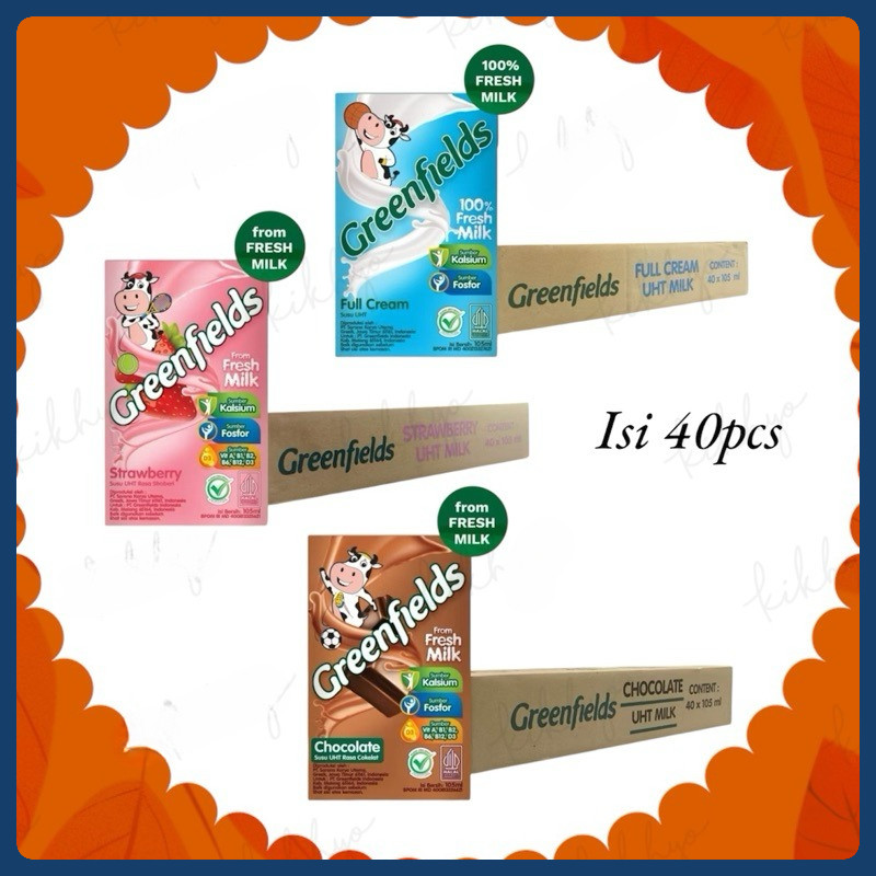 

Susu GREENFIELDS Fresh Milk UHT 105 ml x 1 Karton Isi 40 pcs