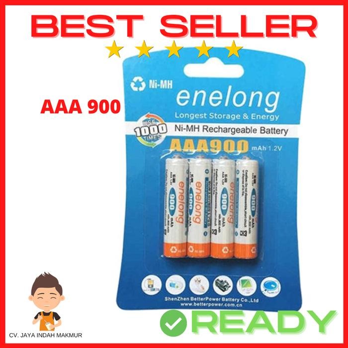 Enelong Battery Baterai Charge AA Rechargeable Ni-Mh 2100mAh 4Pcs - ENELONG AAA 900