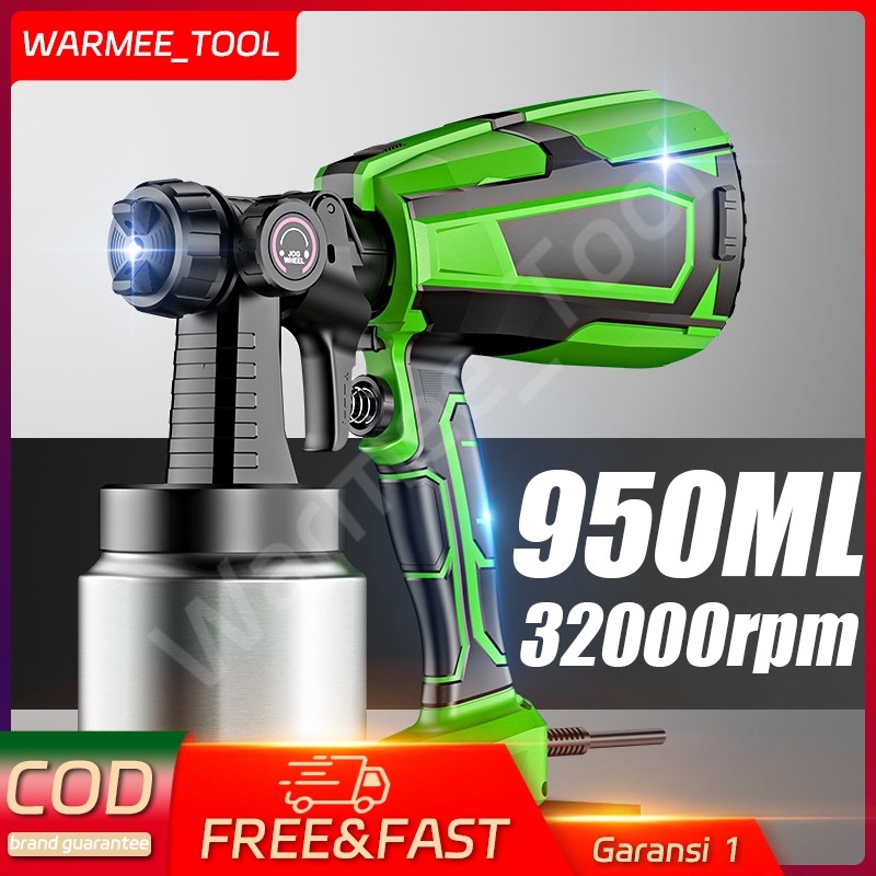 WARMEE alat cat semprot elektrik spraygun cat semprot listrik sprayer cordless spray gun spraygun
