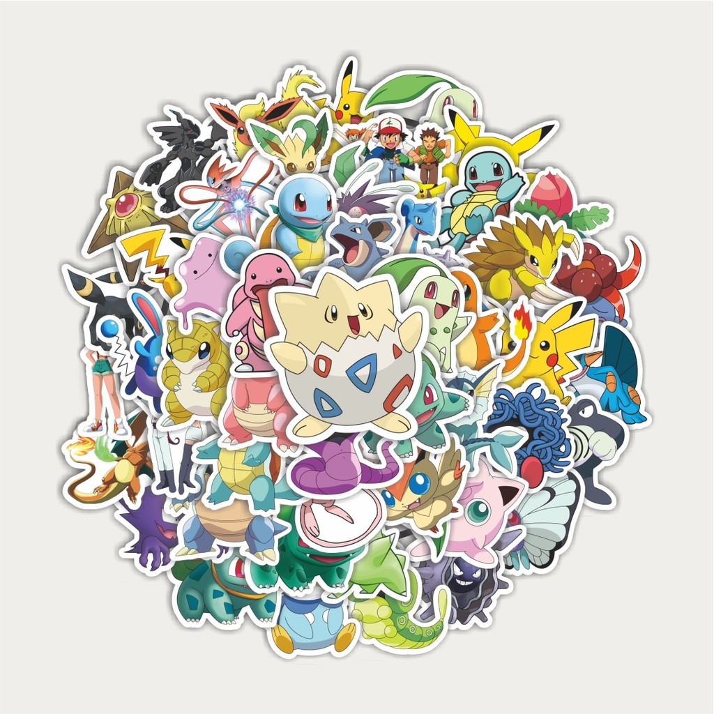 

Sticker Pack Stiker Kartun Anime Pokemon | Sticker TUMBLR | Stiker LAPTOP KOPER HELM