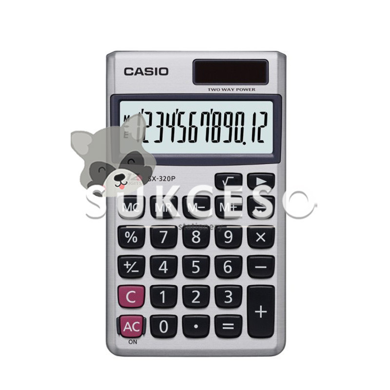 

Casio Calculator Kalkulator Mini SX-320P 12 Digits Pocket Berkualitas