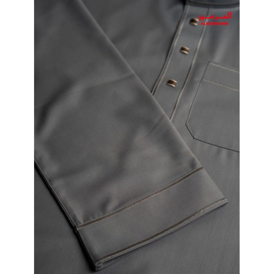 AL Haramain Series Semi Wol Thobe Utsman Jubah / Gamis Pria Remaja & Dewasa (241990/91/92) | Coklat 