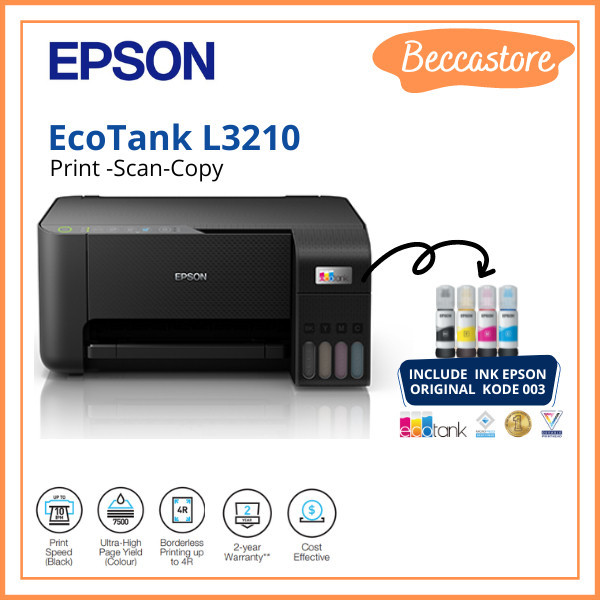 

Printer Epson L3210 / L3211 - Ink Tank / All In One Garansi Resmi Epson indonesia L-3210 Pengganti L3110