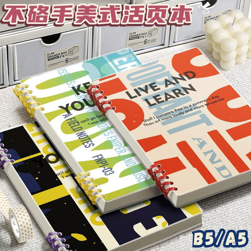 

Buku Catatan A5/B5 Notebook Model 2025 Aesthetic Buku Tulis Sekolah Stationery Buku Diary Retro Amerika Korea Alat Tulis