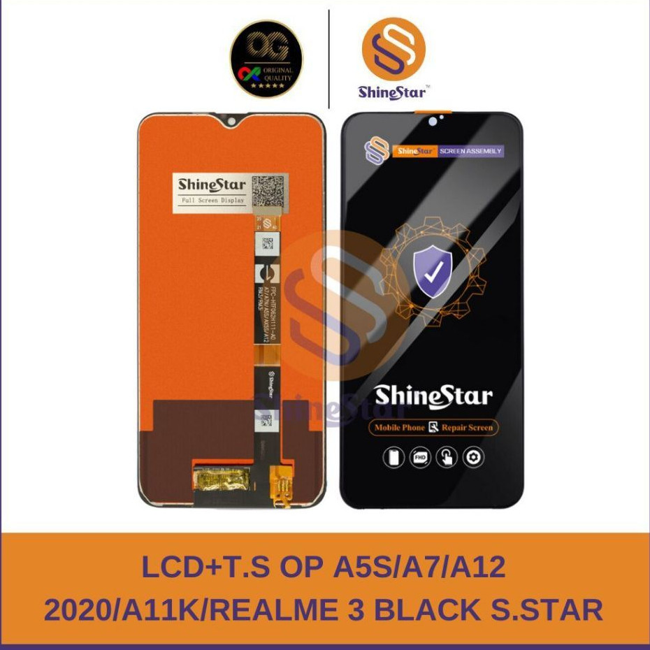NEW LCD TS SHINE STAR OPPO A5S  / OPPO A7 /OPPO A12 /OPPO A11K / REALME 3 / REALME 3i TIDAK MUDAH PE