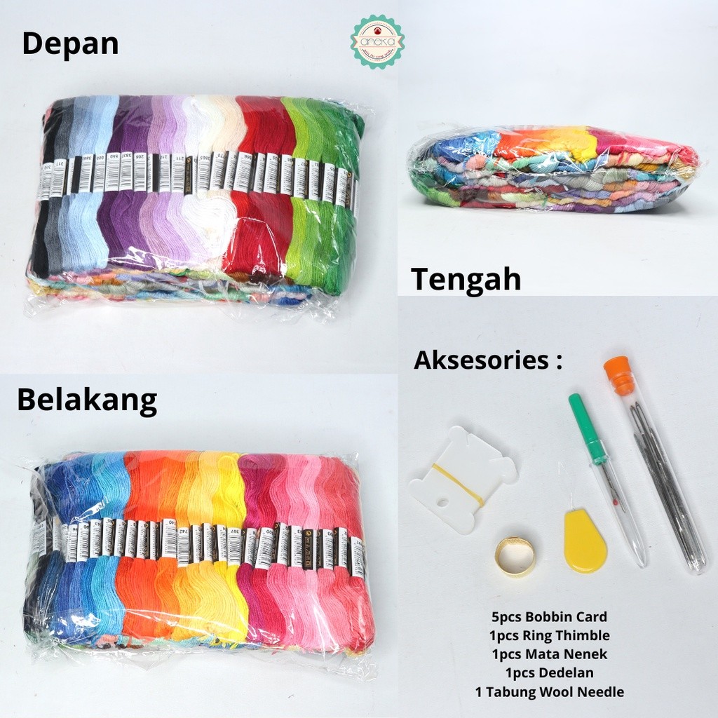 ANEKA - Benang Sulam / Menyulam / Embroidery + Aksesoris