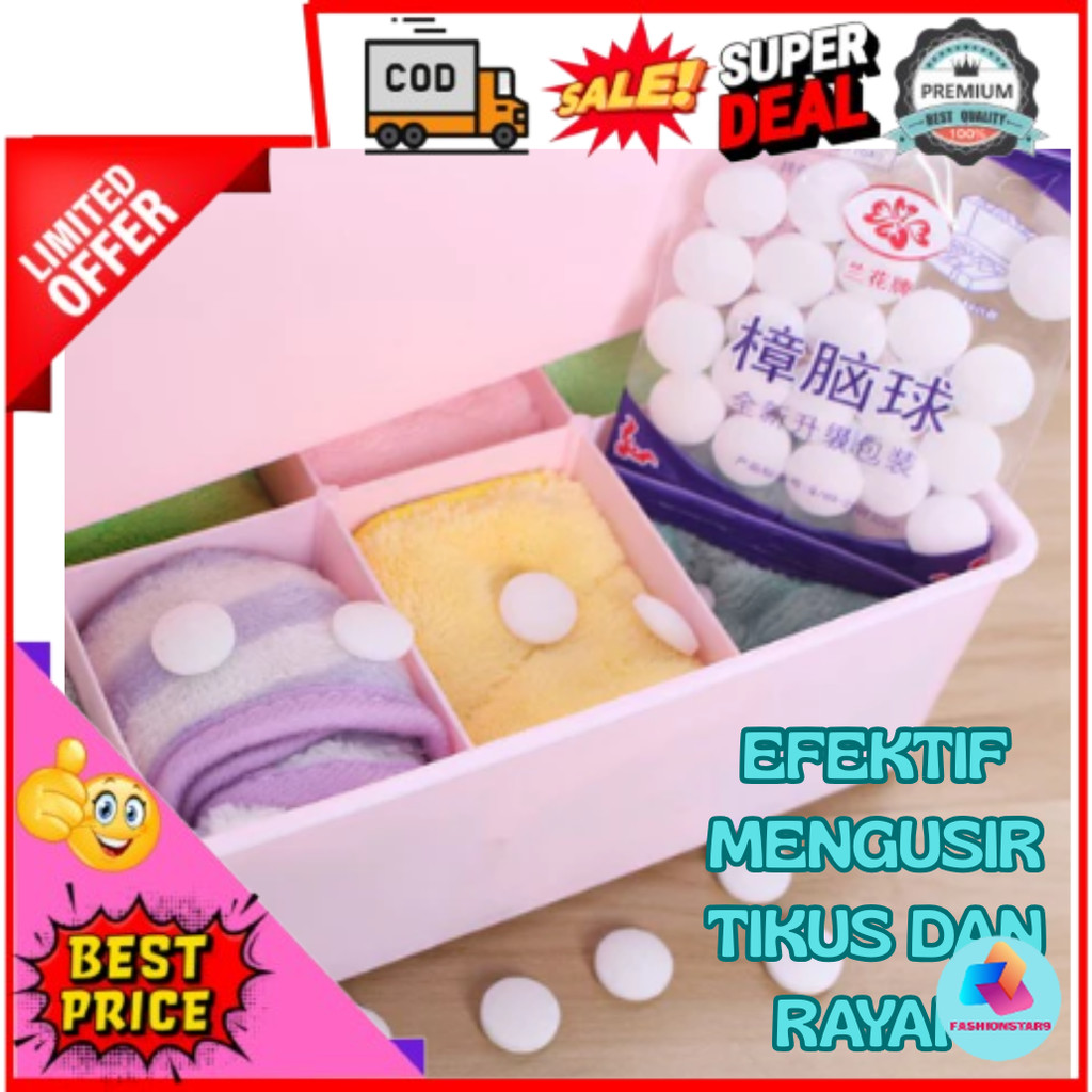 Cod Kamper Lemari Pakaian Wangi Anti Jamur Anti Nyamuk Kecoa Dan Tikus Toilet Kapur Barus
