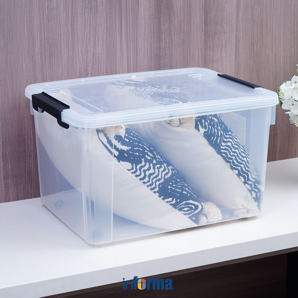 Informa 55.5x41x32.5 cm Widea Kotak Penyimpanan Dengan Roda Kotak Serbaguna Wadah Simpan Storage Box