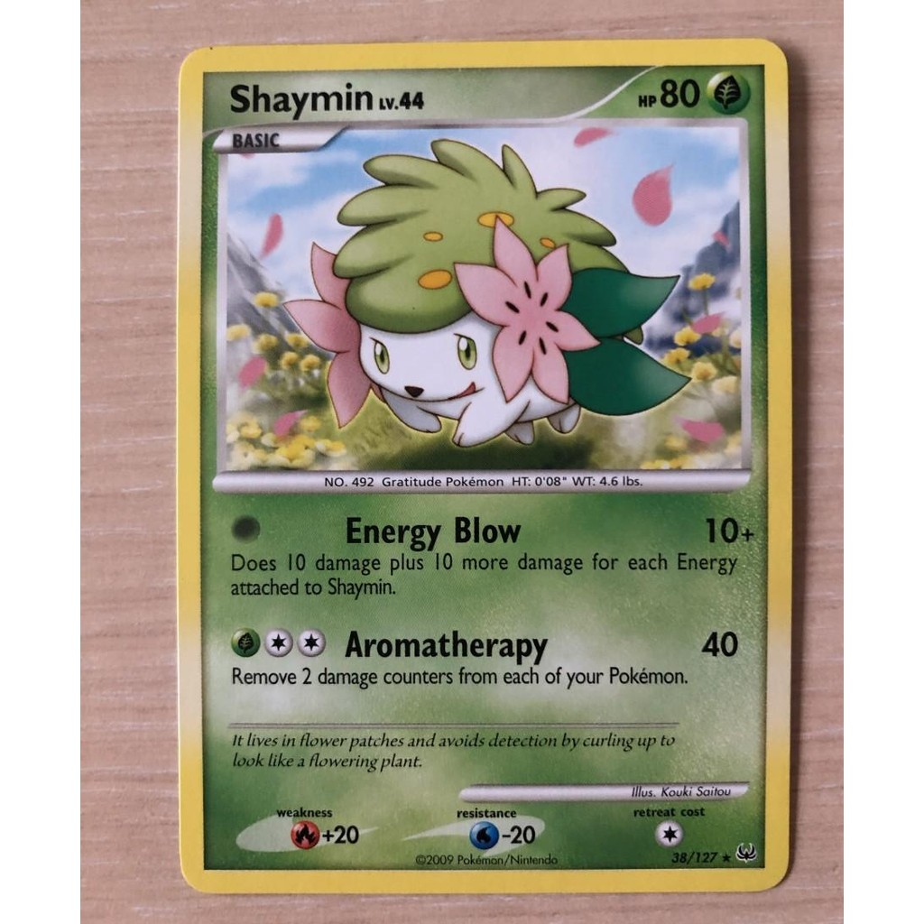 Shaymin 38/127 Rare Pokemon TCG Card Darkrai Charizard Venusaur Arceus