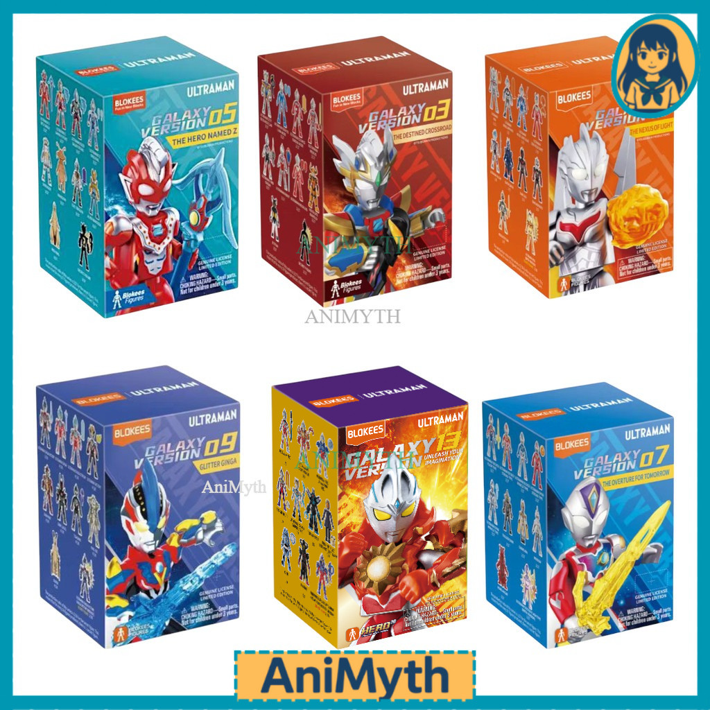 Blokees Ultraman Galaxy Version 13 & 14 Blazar Firdran Armor, Gaia, Agul Kaiju
