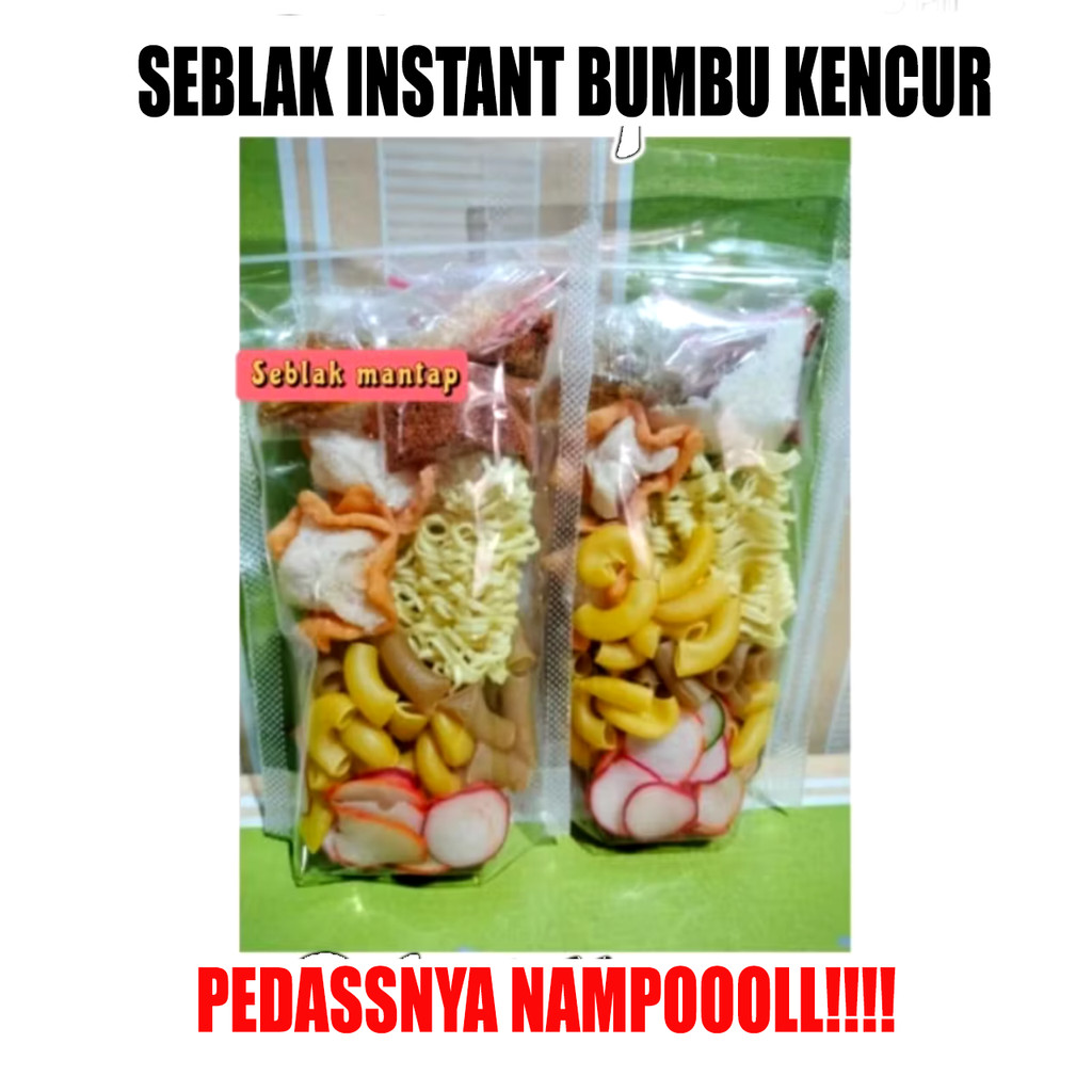 

Seblak Instan Bandung Bumbu Kencur Super Pedas Hot bisa COD