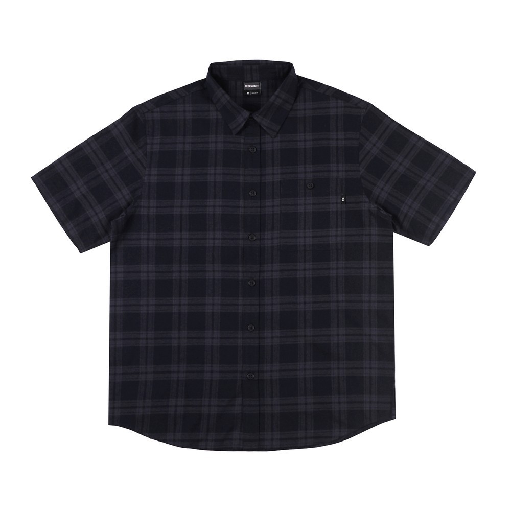 Greenlight Kemeja Flanel Kotak-Kotak Pria Lengan Pendek Checked Plaid Shirt Thiago HP-C031124
