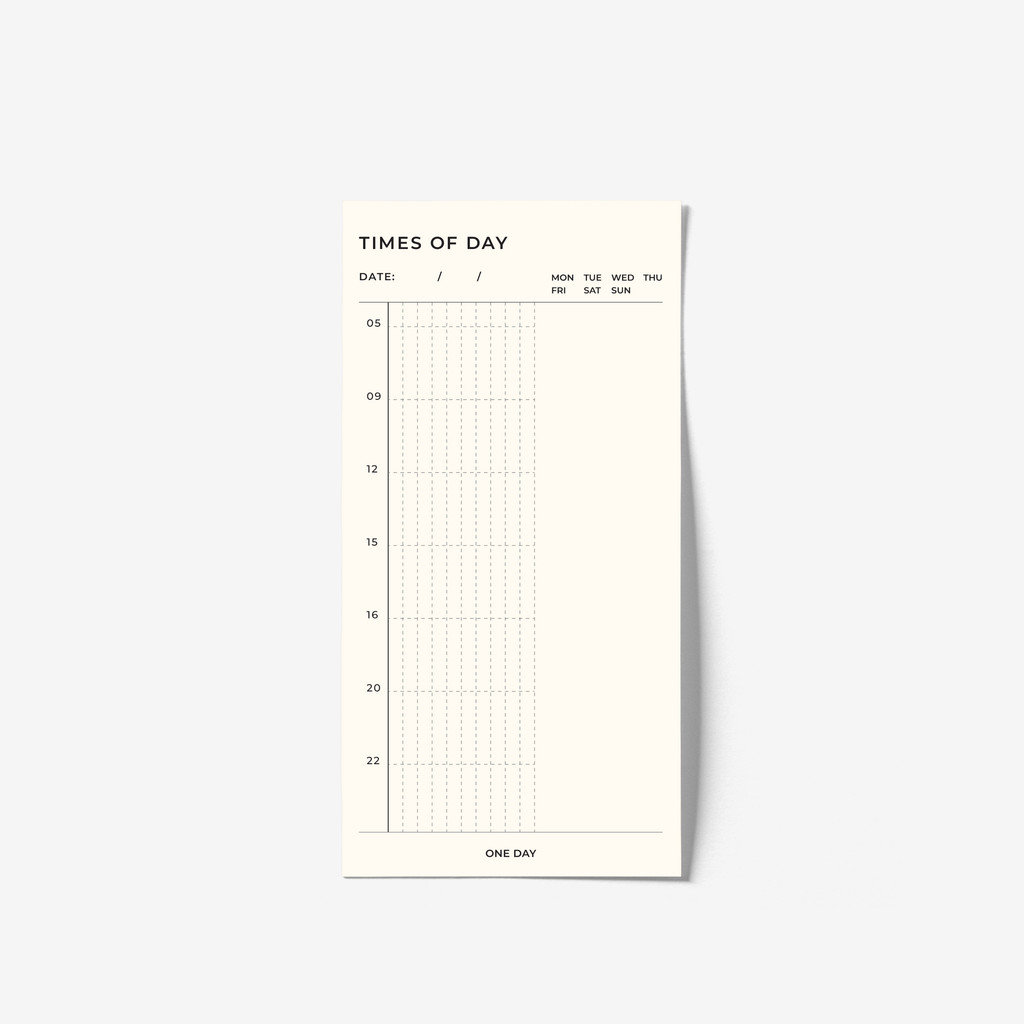 

bukuqu Memo 7x14 #Times of Day - Memopad note paper