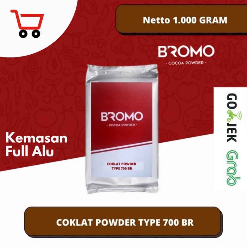 

BROMO Kakao Powder BR 700| Dark Coklat 100% ASLI Cocoa