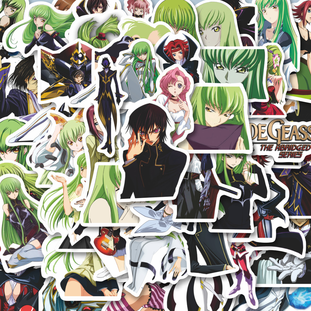 

100PCS Lucu Sticker Anime Code Geass (Kōdo Giasu) Stiker Aesthetic Stiker Anti Air Stikers Berperekat Waterproof sticker decal buat Motor Helm Buku Journal Koper Casing HP Laptop Botol Minum Hadiah anak
