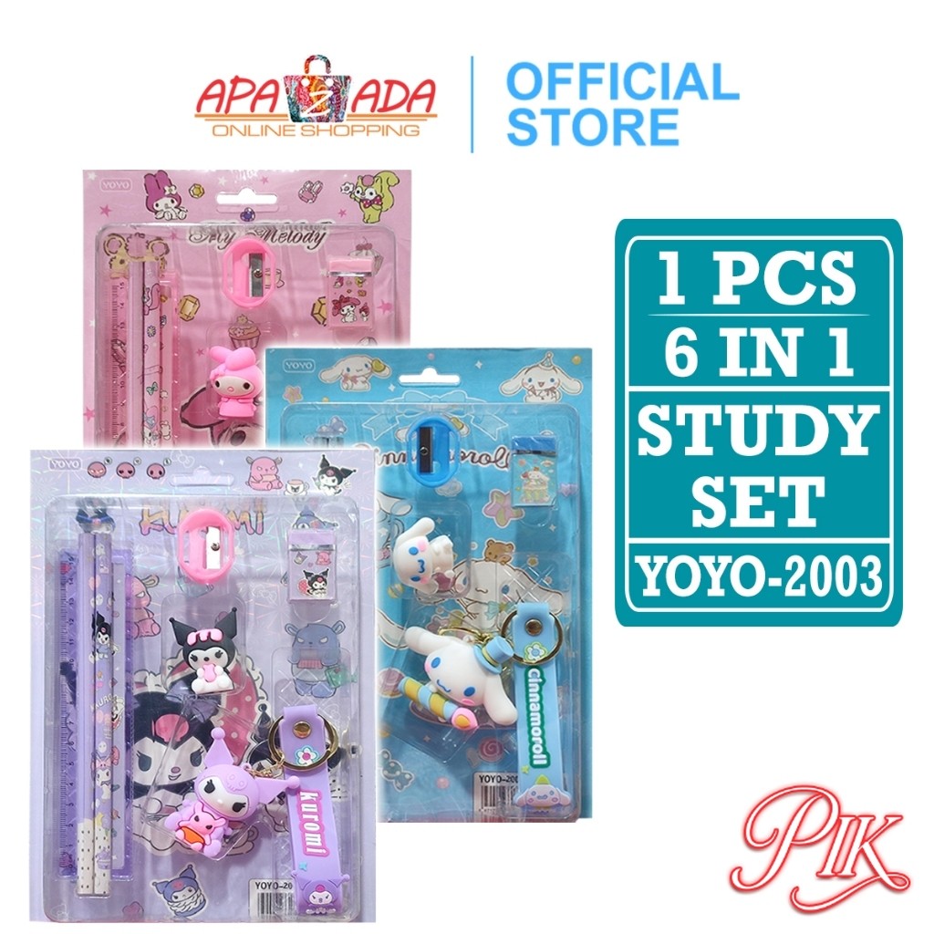 

Paket Alat Tulis Set 6 in 1 Karakter Sanrio / Stationery Set Untuk Hadiah Anak Sekolah YOYO-2003