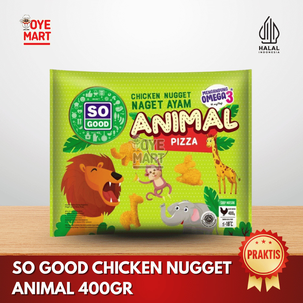 

SO GOOD CHICKEN NUGGET ANIMAL 400GR/NAGET AYAM