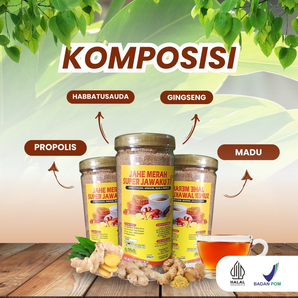 

Jahe Merah Super JAWAKU77 1kg Kualitas Premium