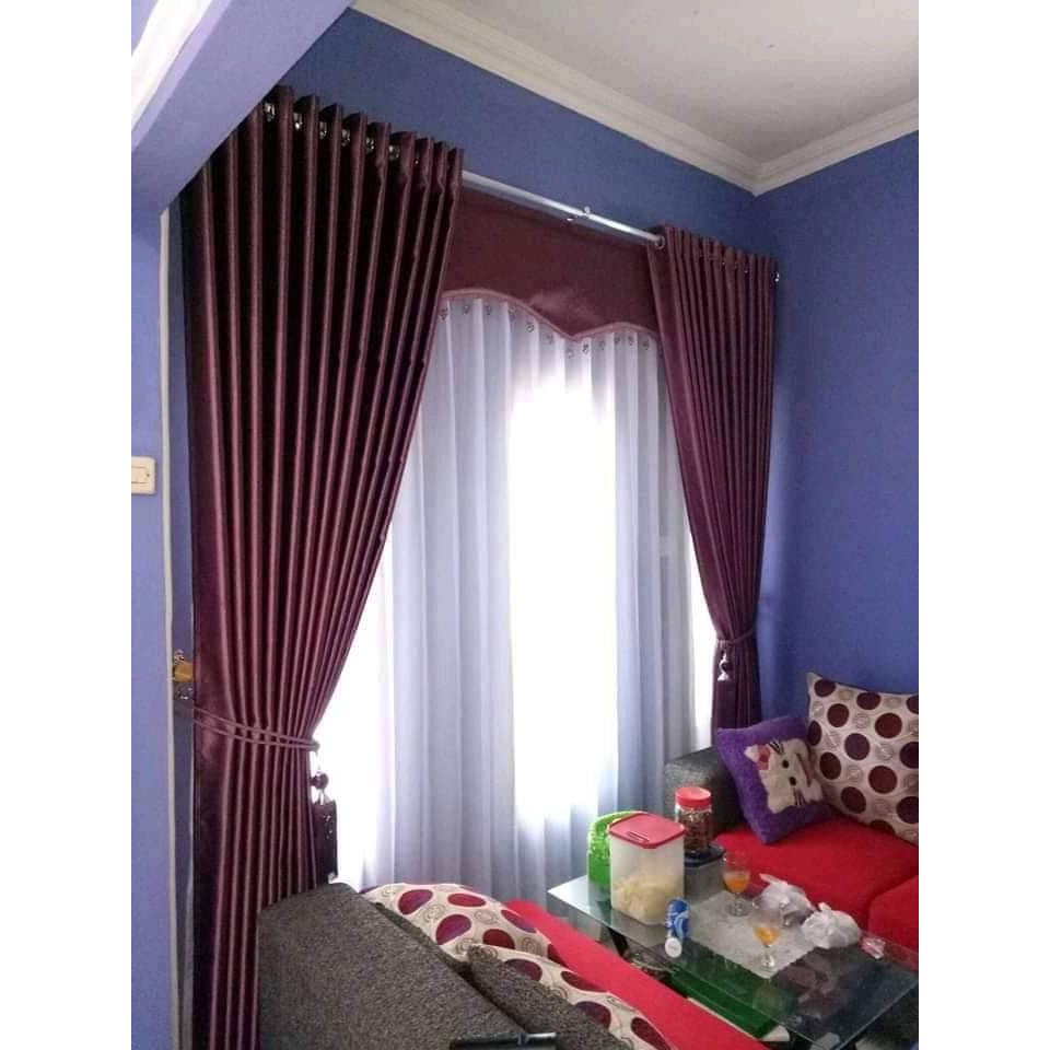Gorden Jendela Pintu Hordeng Minimalis Blackout Polos Doft Premium Import Tebal Mewah Aesthetic