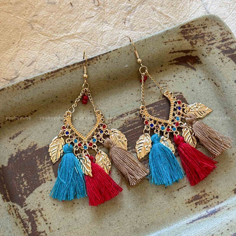 Anting Vintage Anting Tassel Anting Bohemian Giwang Etnik Vintage Bali Fashion