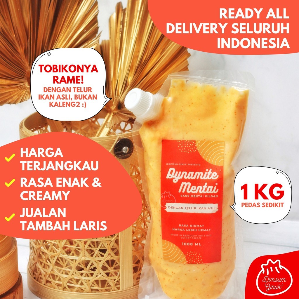 

NEW Saos Saus Mentai Sauce Halal Mentaiko u/ Salmon Dimsum Mentai Rice Cake by Dimsum Ginuk | Dy1000Mili PREMIUM
