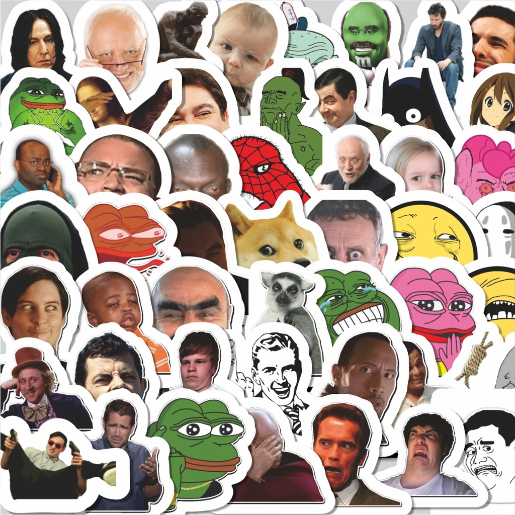 

Stiker Cutting Pack Sticker Ekspresi Lucu Isi 100Pcs Series Aesthetic Lucu Keren Untuk Koper Bahan Vynil