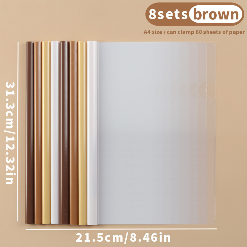 

A set of 8 transparent lever arch files/folders for documents/resumes
