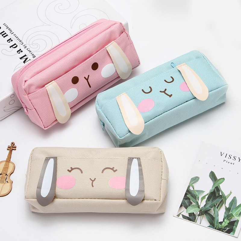 

❀ Chingu ❀ KP005 Kotak Pensil Karakter Imut / Lucu Model Telinga Rabbit Kotak Pensil Pena Sekolah Kantor Motif Cute Lucu Kotak Pencil