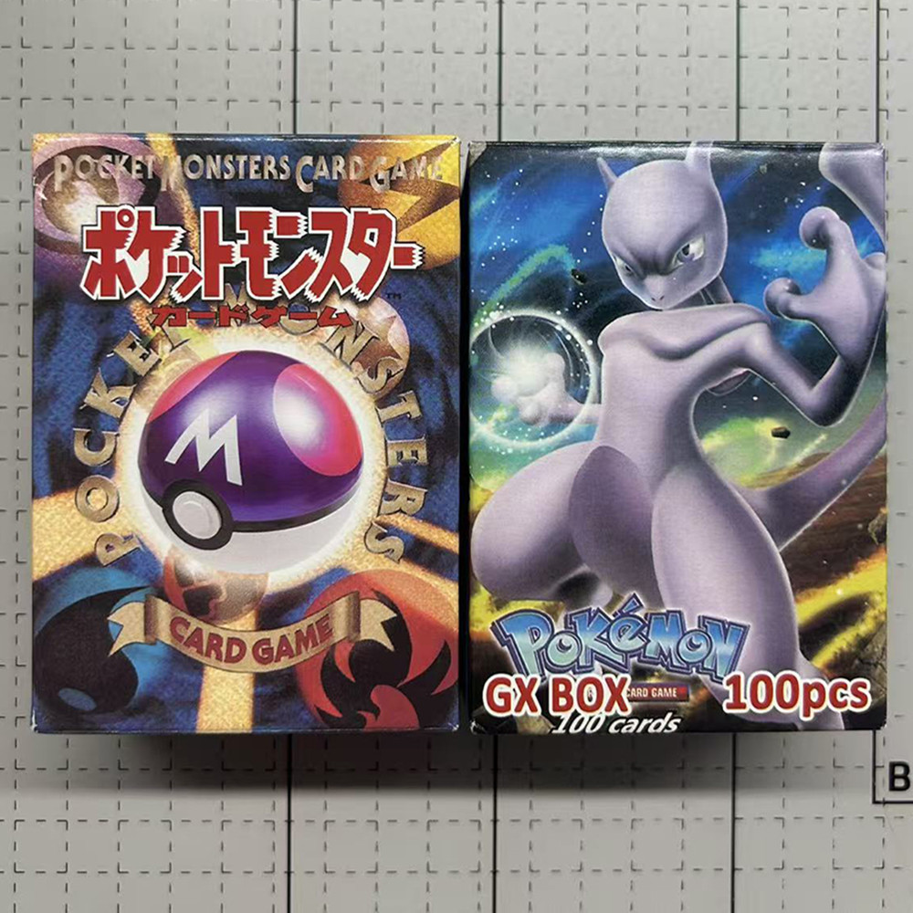 

100PCS Anime Pokemon GX Box Mewtwo Cards English Version Game Battle Carte Trading Shining Proxy Card Toys Children Gift