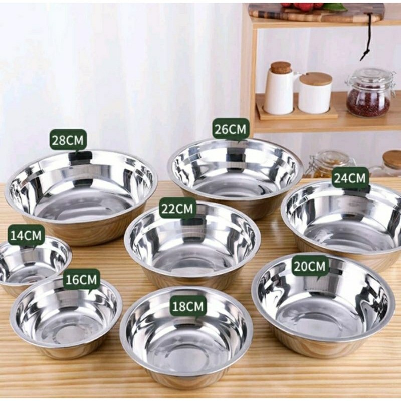 Baskom Stainless Steel / Mangkok Stainless Steel