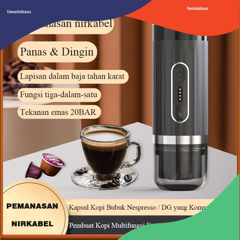 Mesin Kopi Kapsul Espresso Otomatis Alat Pemanas Otomatis / Espresso Maker Portable 15 Bar