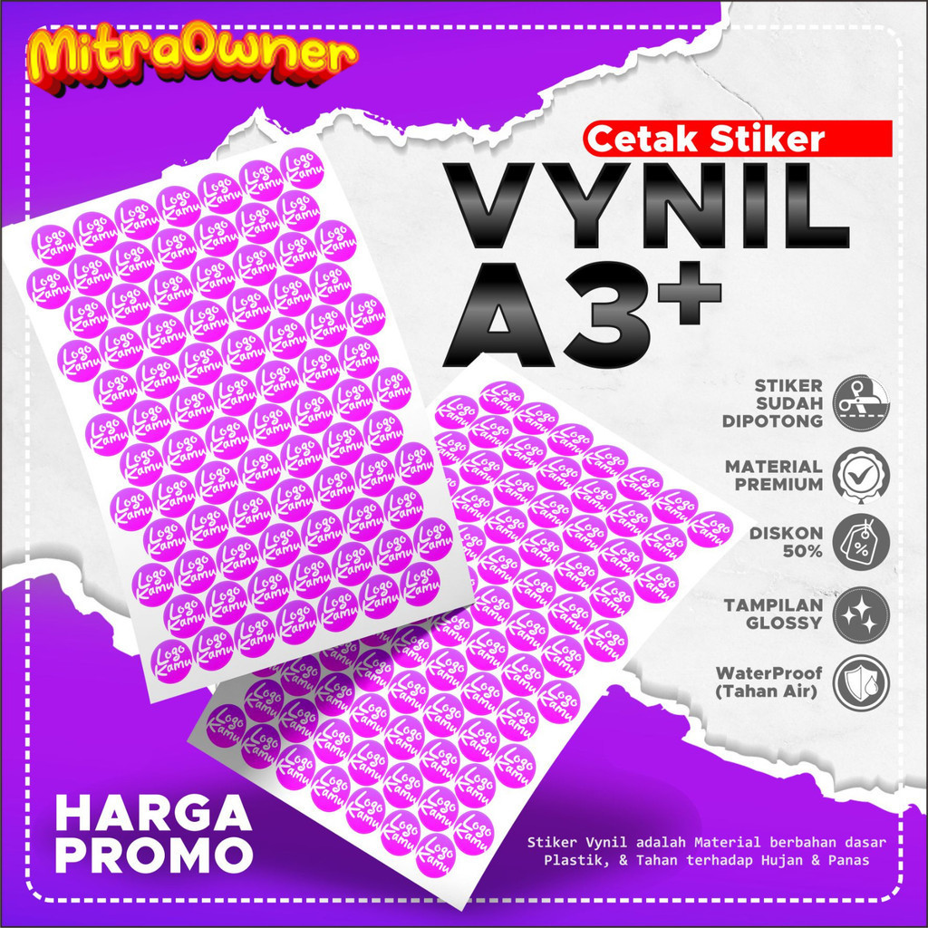 

Cetak Stiker Vynil A3 Termurah & Tahan Air | Cetak Stiker Label Kemasan Label Usaha Makanan DESAIN VIRAL free cut