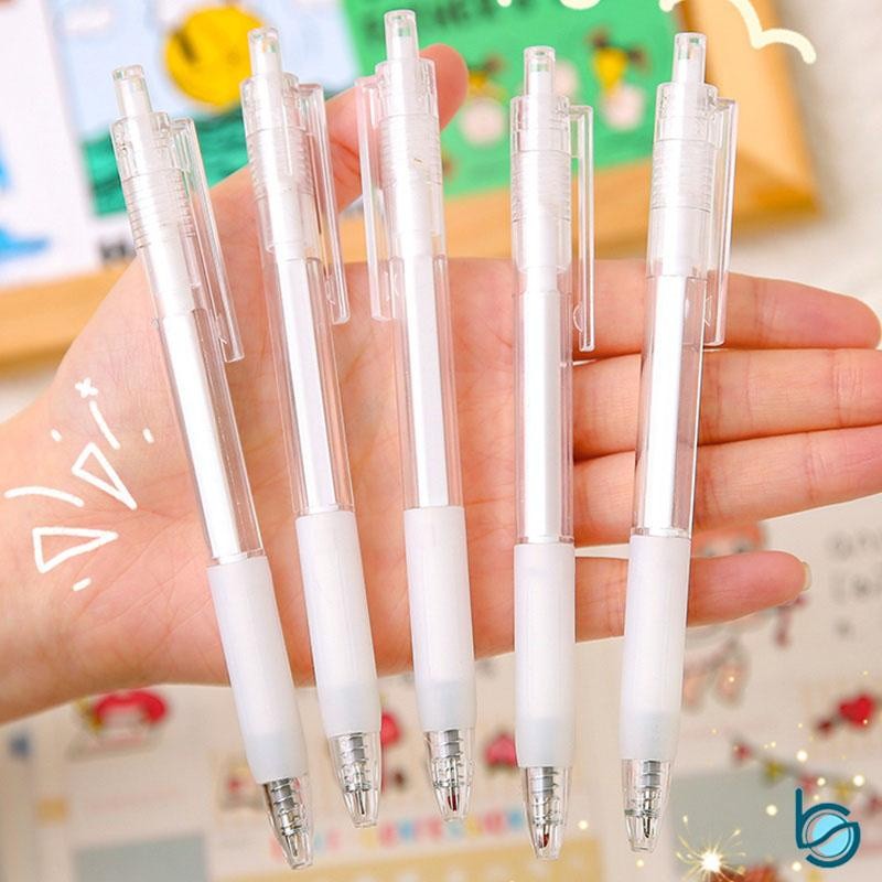

Pulpen Sederhana Muji Style Transparan 0.5mm Black Ink Signature Gel Pen