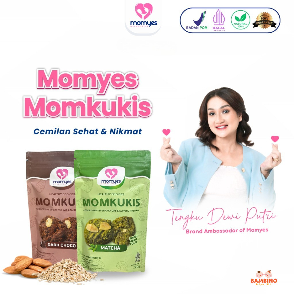 

MOMKUKIS MOMYES - Cemilan Sehat - Varian Rasa Dark Choco dan Matcha