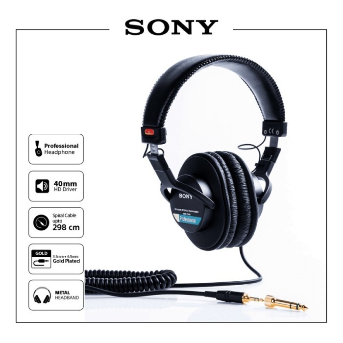Sony MDR-7506 / MDR7506 / MDR 7506 Stereo Headphone Profesional