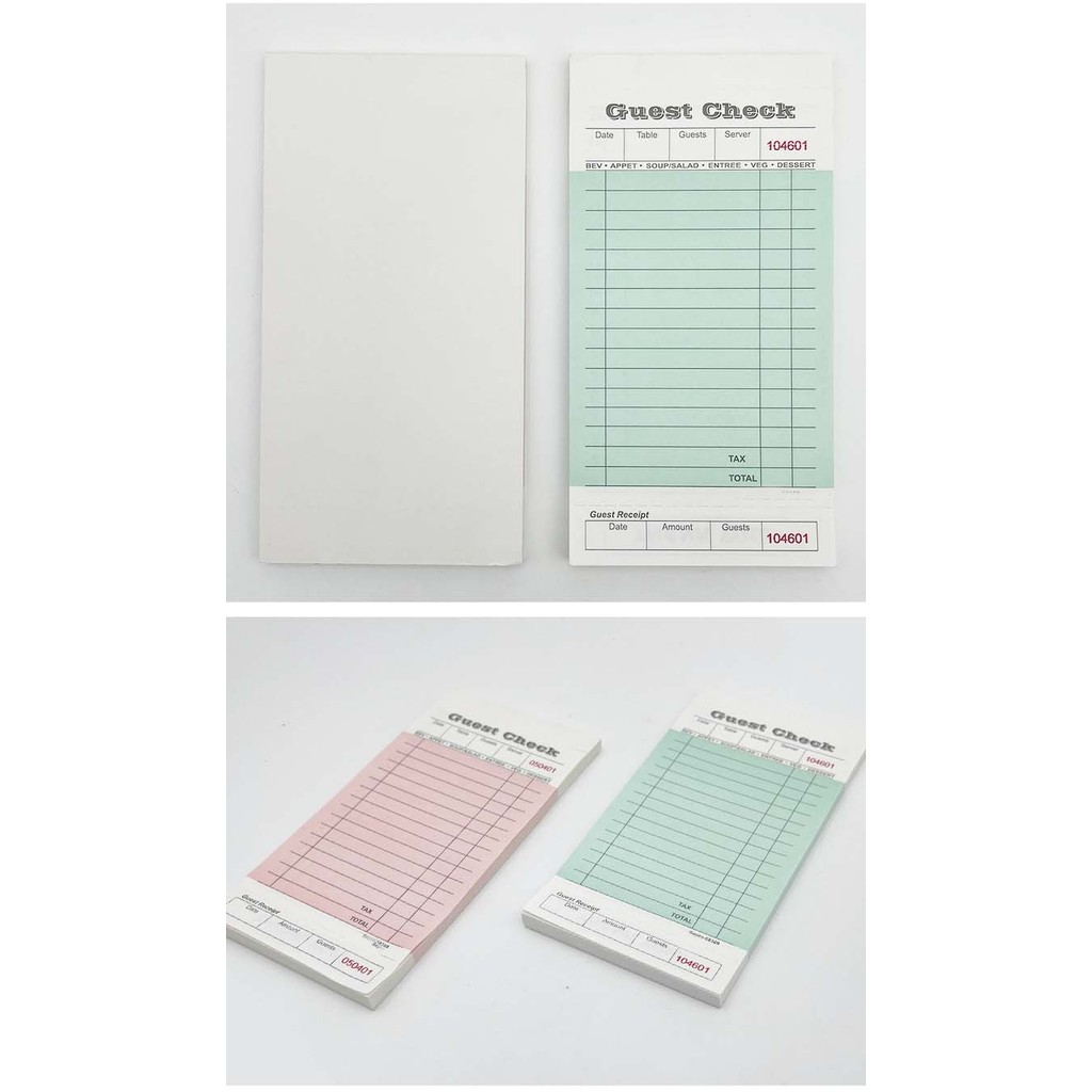 

2/6 Packs Packs Server Note Pads, Guest Check Books For Servers, Guest Checks Notepad For Waiter Waitress Servers 50 Sheets/Pad