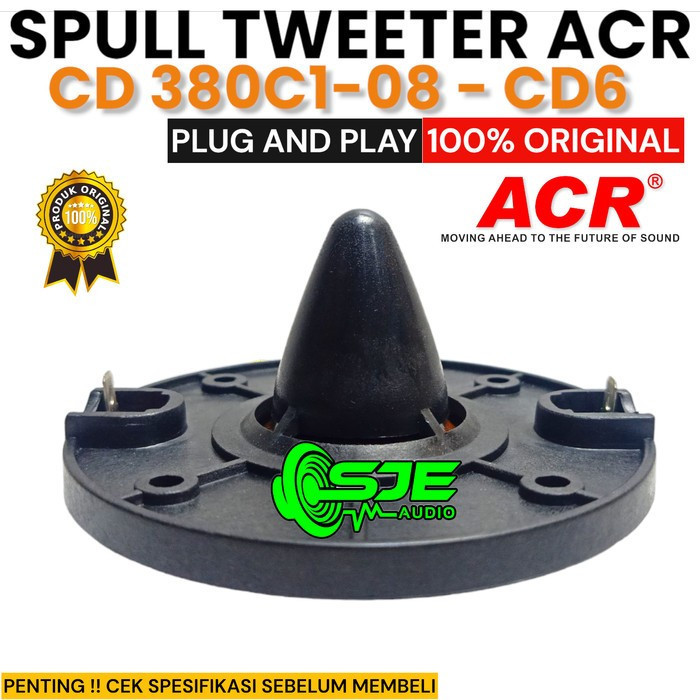 SPUL TWEETER ACR CD6 CD 380C1-08 SPULL SPOL SPOLL SPOLE RECONE KIT TWETER TWITTER TWITER ACR MAGNET 
