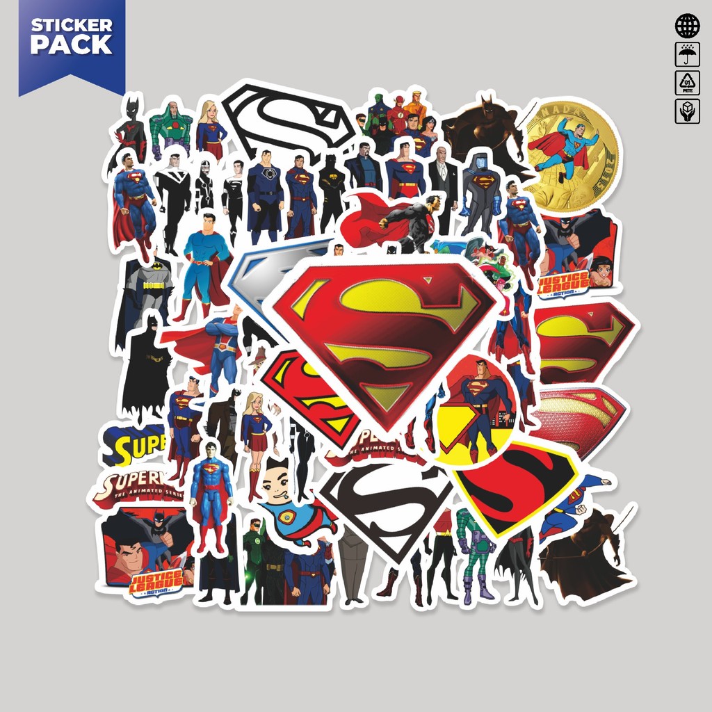 

[100PCS]Stiker Pack Sticker Kartun Superman The Animated Series Sticker Aesthetic Vinyl Anti Air Dekorasi Sticker Laptop Buku Journal Koper Helm Casing HP Gitar Helm Skateboard