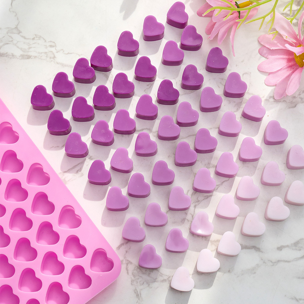 

55 Cells Love Mold DIY Heart Scented Candle Making Ornaments Tool Fondant Patisserie Candy Bar Silicone Mould Handmade Crafts