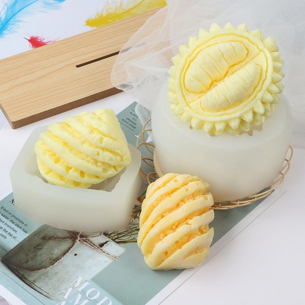 

3D Fruits Silicone Mold DIY Realistic Durian Pineapple Shaped Mold For Candle Plaster Soap Craft Making Handmade Home Decor Gift