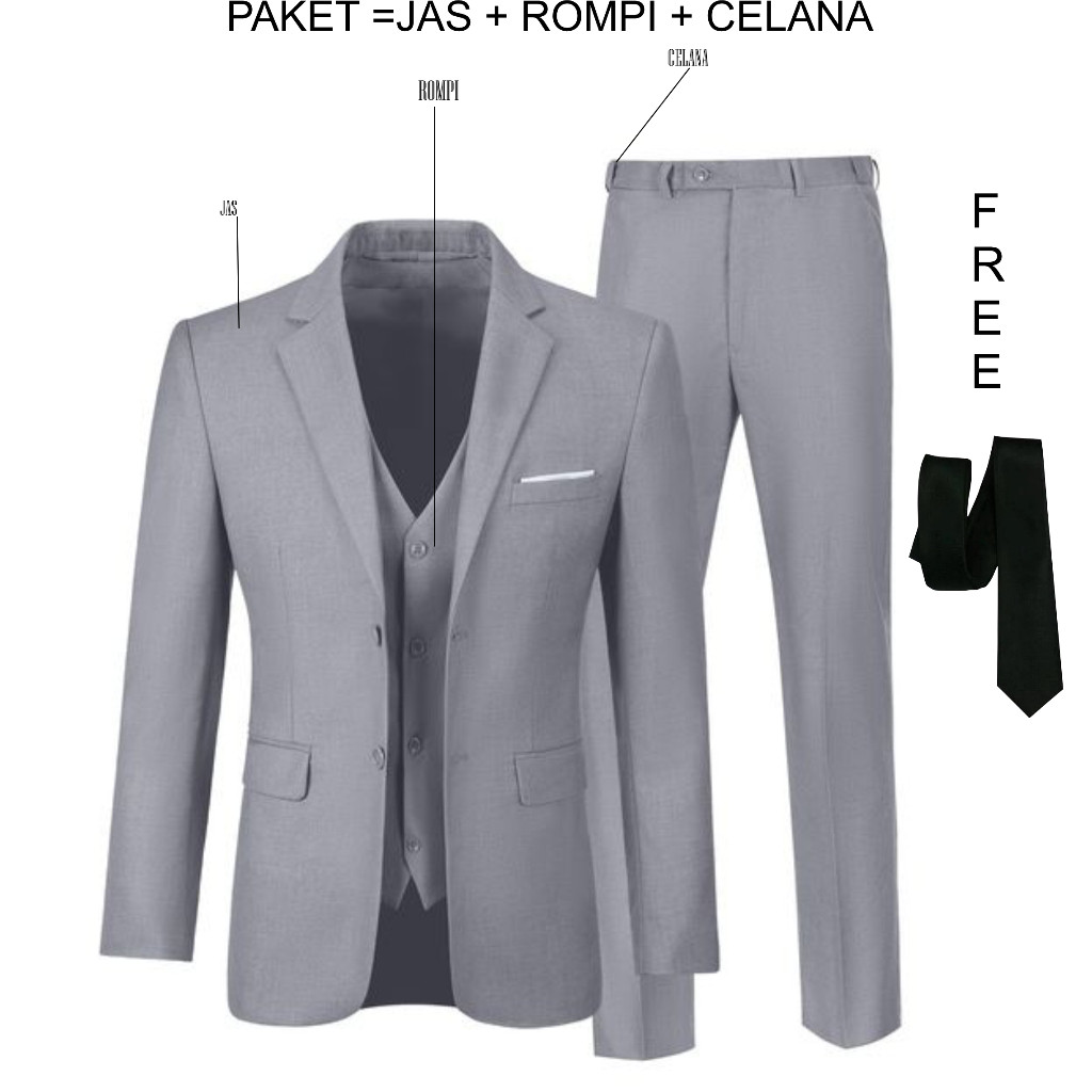 SETELAN JAS FORMAL/JAS WISUDA SETELAN JAS PRIA JAS /TERMURAH SETELAN JAS SETELAN JAS PRIA 3 IN 1
