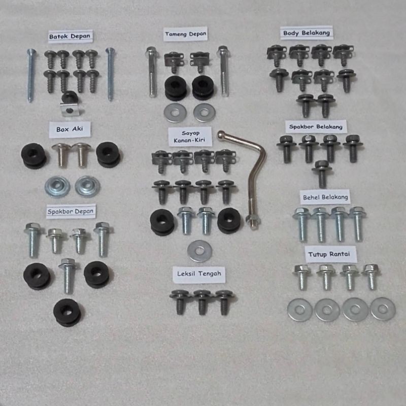 COD Baut Full Set Body Yamaha Alfa Champ 2 Tak 2T / Buat Full Cover Body Yamaha Alfa Lengkap