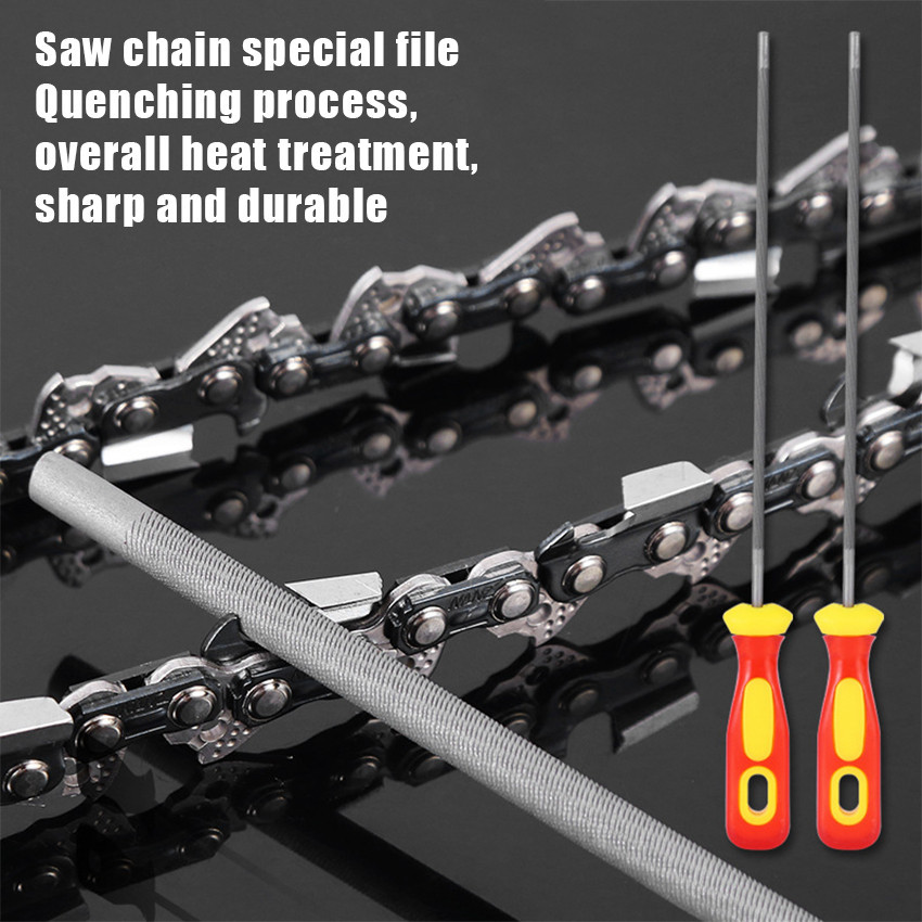 3Pcs Alat Kikir Gergaji Rantai Set Kikir Besi Steel File Set / Alat Kikir Besi Gergaji Kikir Baja