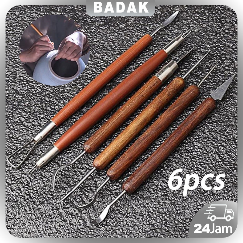 

6pcs Alat Ukir / Pahat Seni Patung / Keramik / Carving Tools / Lilin / Pottery / Polymer /Ceramic Clay / Plaster / Cake Frosting Sculpting