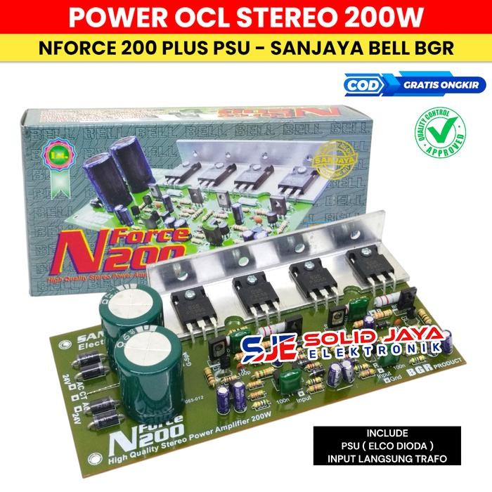 KIT POWER 200W STEREO N FORCE NFORCE N200 AMPLIFIER AUDIO BELL BGR ORI