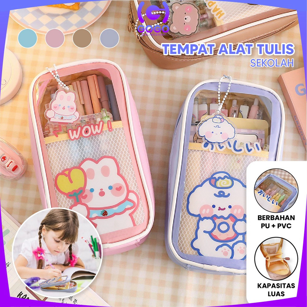 

COD GOGO-A61 Tempat Pensil Anak Transparan Motif Kartun Pencil Case Multifungsi Ala Korea Pouch Serbaguna / Tempat Alat Tulis Tempat Pulpen Perlengkapan Sekolah HOTT