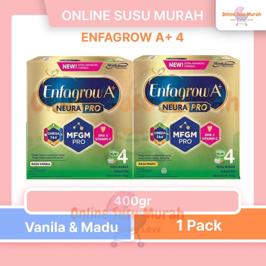 

ENFAGROW A+ 4 VANILA 400GR TAHAP 4 3 TAHUN KE ATAS 400 GR SSKD