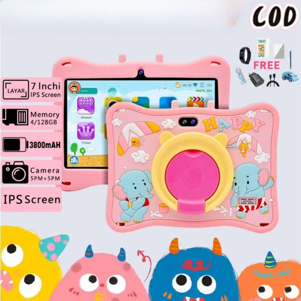 Tablet Antiradiasi Anak/Tablet Anak S12/Tablet Belajar Anak/Tablet Android Anak/Kids Tablet Study