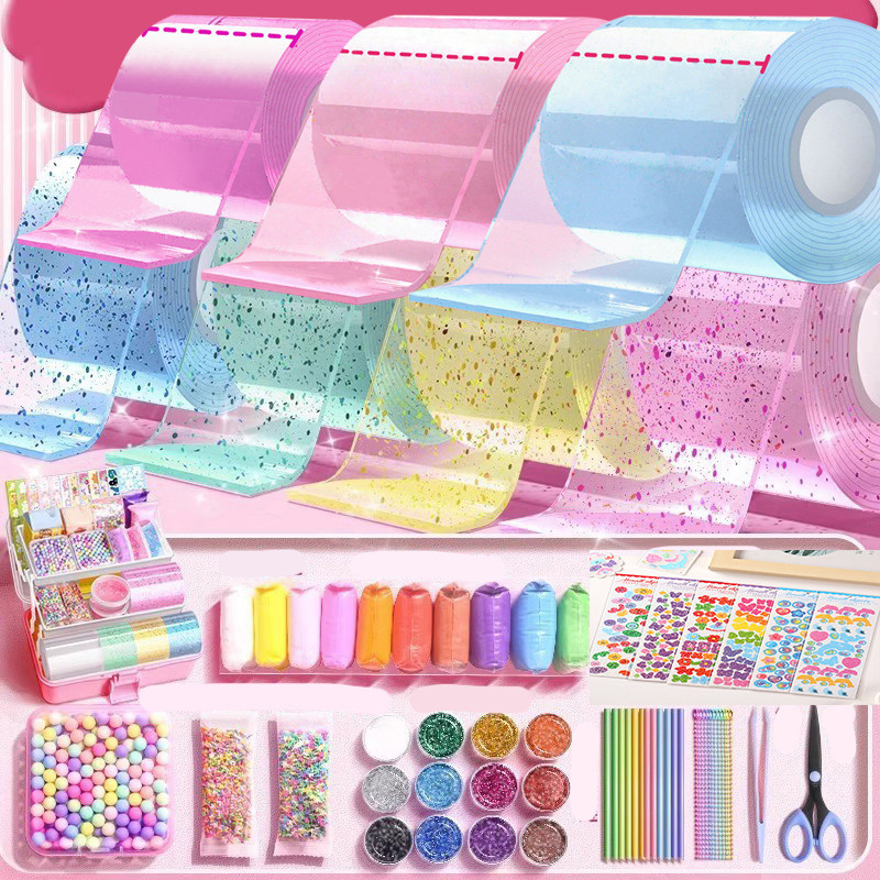 

PET Nano Tape Double-sided Tape Kneading Music Bubble Blowing Stress Relief Toys Adhesive Sealant Hardware Home Decoration