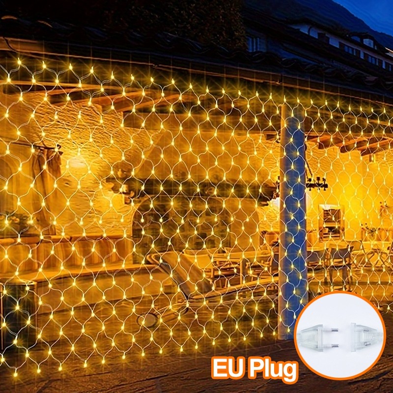 【Ready Stock】Anbolt 3x2meter Lampu Hias Outdoor Waterproof Lampu Net Hias Taman Lampu Kelap Kelip La